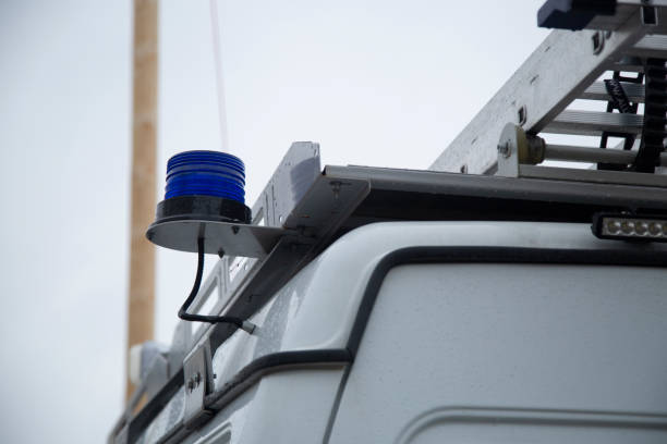 istock A rescue vehicle with a ladder on the roof. 2091706628