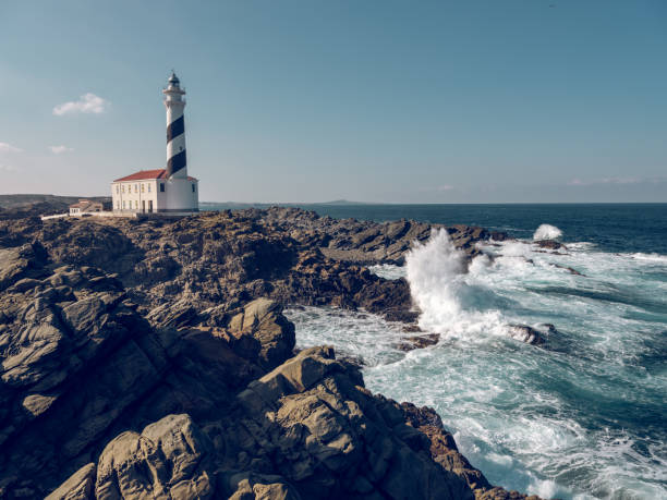 istock Picturesque scenery of lighthouse located on seashore 2091752551