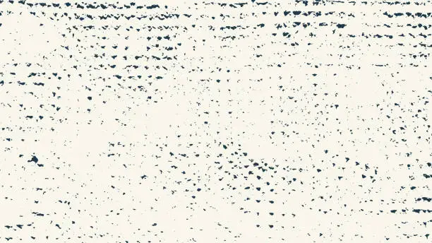 Vector illustration of Grunge black real organic vintage halftone vector. Ink print background. Coarse grain texture. Monochrome texture. Vector grunge overlay texture. Abstract monochrome effect.