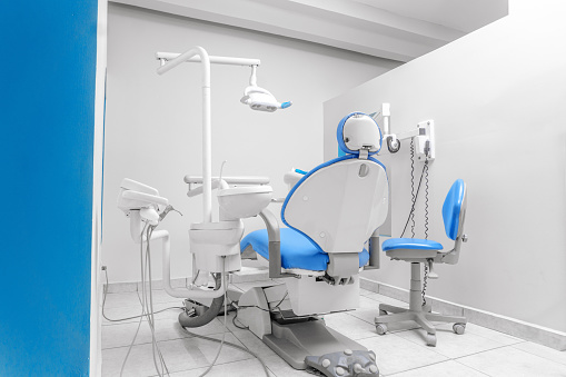 Modern dental office interior without people.