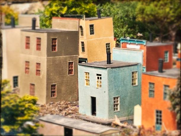 Macro View of a Miniature Town