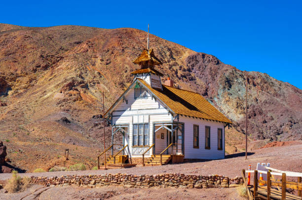 Beatty, Nevada, United States of America - November 22, 2017. Tom Kelley bottle house in Rhyolite ghost town near Beatty, Nevada, United States of America.