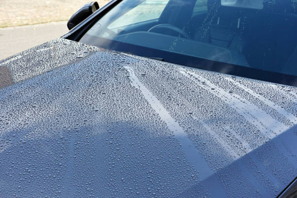 istock Dew on the vehicle bonnet in the morning 2091847548