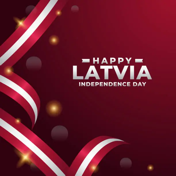 Vector illustration of Latvia Independence day design illustration collection