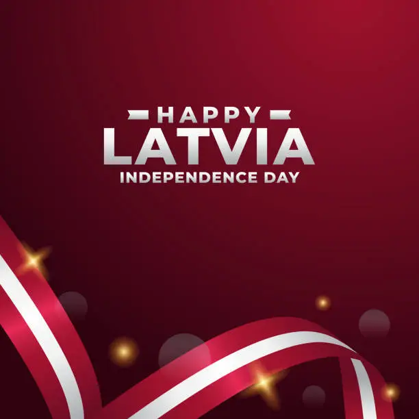 Vector illustration of Latvia Independence day design illustration collection