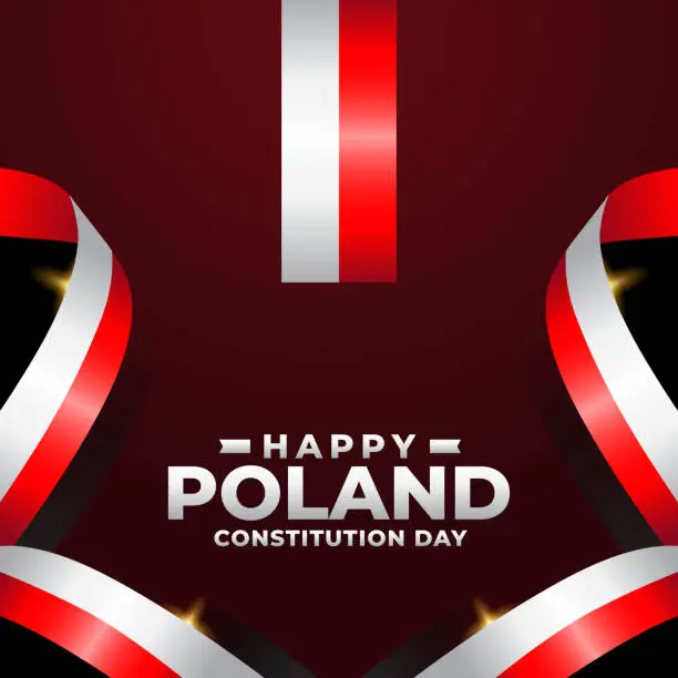 Vector illustration of Poland Constitution day design illustration collection