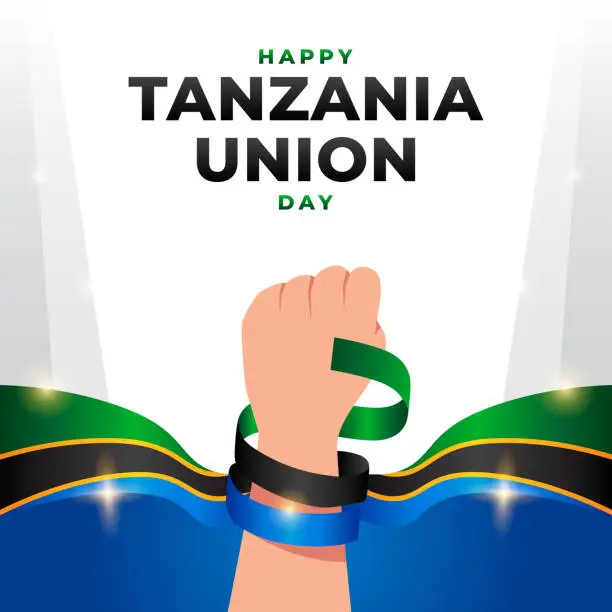 Vector illustration of Tanzania Union day design illustration collection