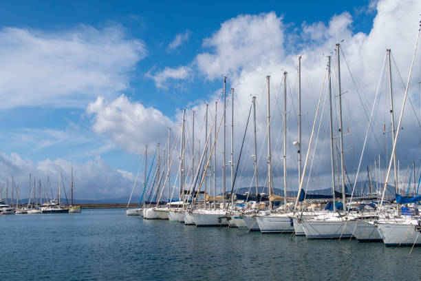 istock Vessels on touristic harbor in Alghero 2091939572