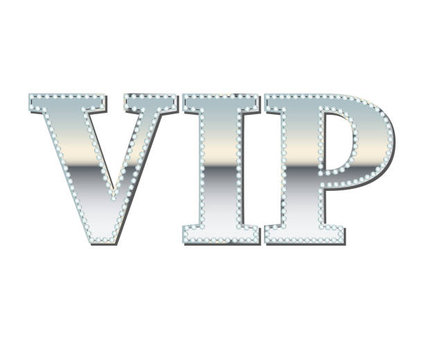 ilustrações de stock, clip art, desenhos animados e ícones de vector illustration of vip badge in silver color. - congratulating achievement third place award