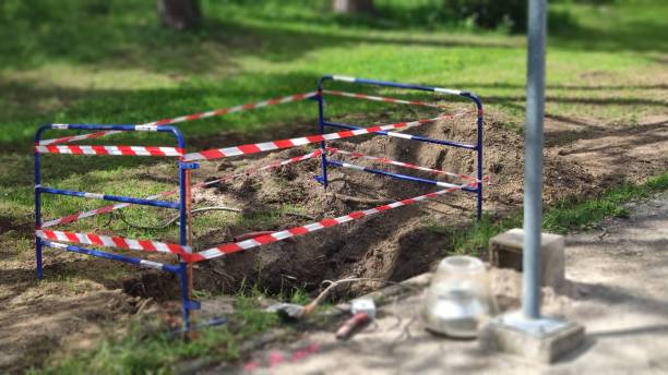 Warning barricade line  - stock photo