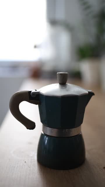 brewing coffee in a moka pot