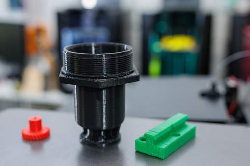 Plastic gears for torque transmission. Spare parts for repair are made on a 3D printer
