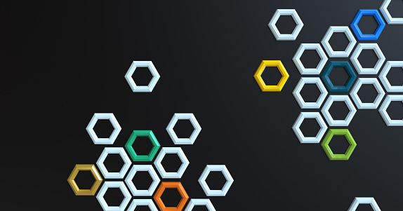 Abstract Hexagon wallpaper , Colorful Background