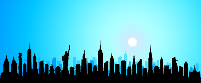 New York City skyline. All buildings are moveable and complete.