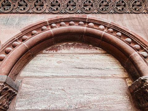 Old Ornate Arched Stone Background Design