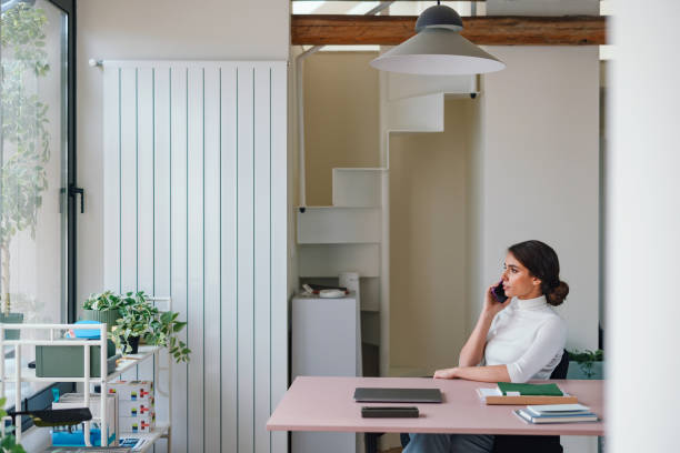 Professional Woman Working From Home in a Modern Interior