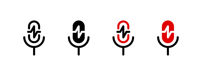 Mic logo icons. Vector icons