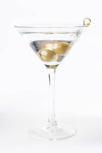 istock Chilled gin martini with bleu cheese stuffed olives 2092474747