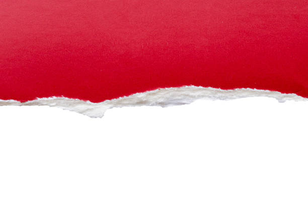 istock Red ripped paper torn edges strips isolated on white background 2092492698