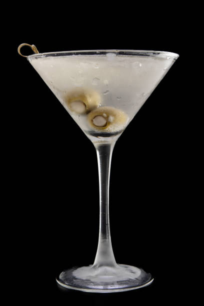 istock Chilled vodka martini with bleu cheese stuffed olives 2092494923