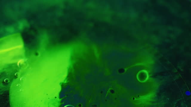 Paint splash oil blob color mist green ink water