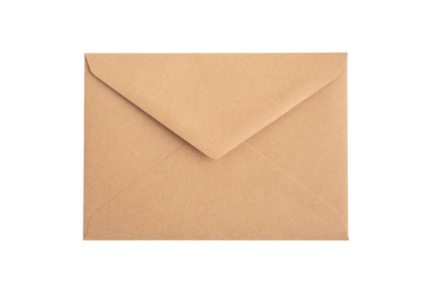 istock Closed new kraft paper envelope isolated on white background 2092623011
