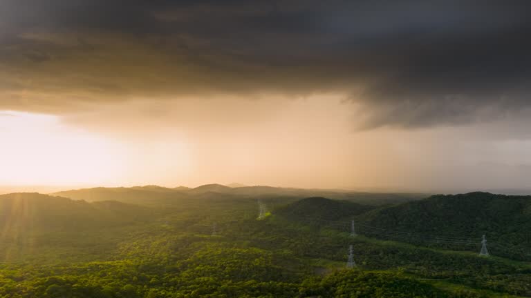 Rainstorms and dark clouds