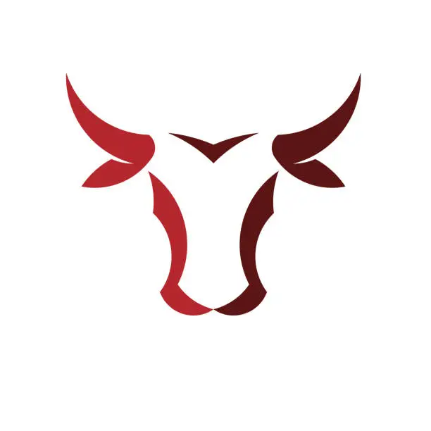 Vector illustration of simple Bull head symbol