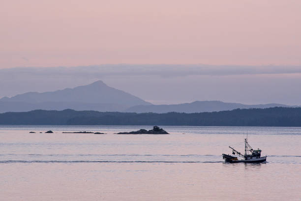 Vessels within the Inside Passage near Ketchikan, Alaska.