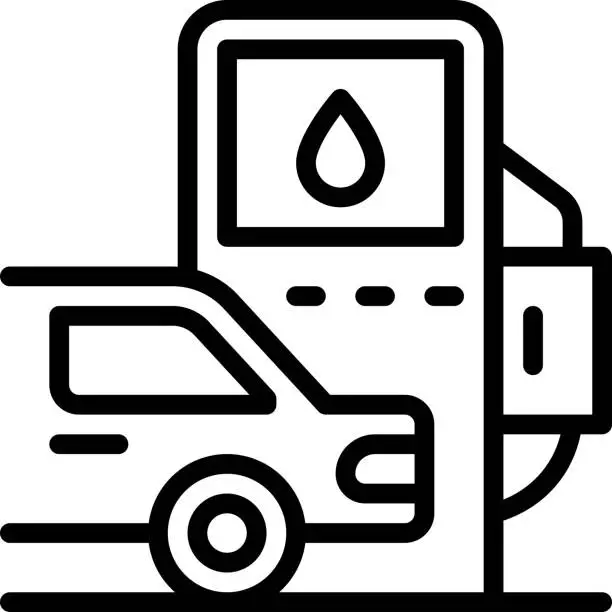 Vector illustration of Gas Station Icon. Gas petroleum petrol refill station