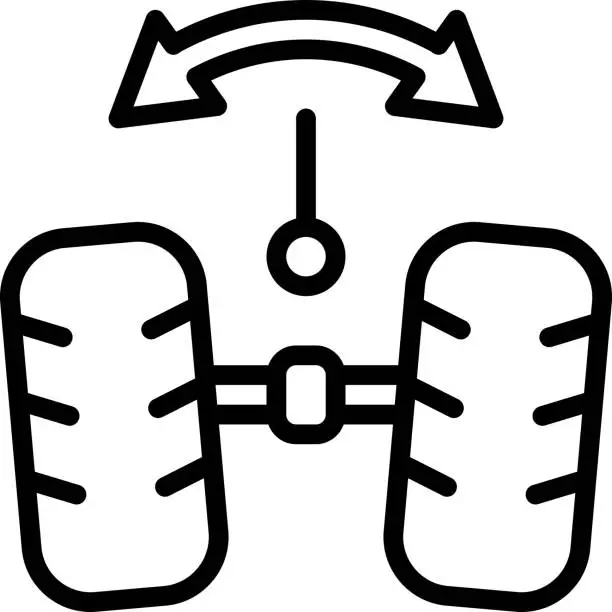 Vector illustration of wheel alignment icon. Precision Alignment Icon