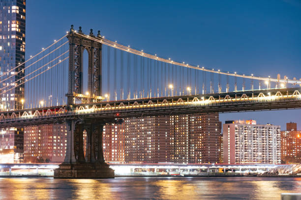 Free Stock Photo of Illuminated bridge at night over water | Download ...