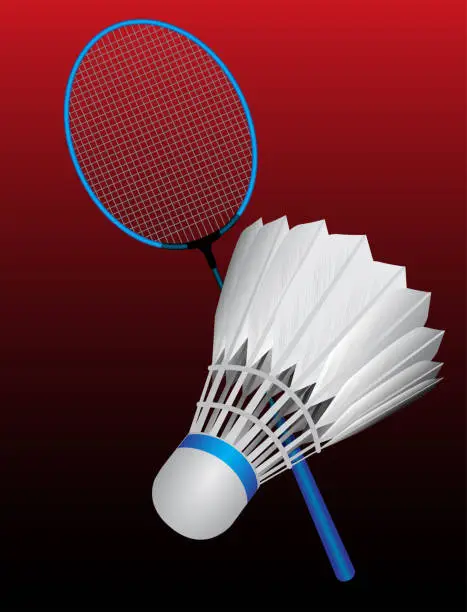 Vector illustration of badminton sport