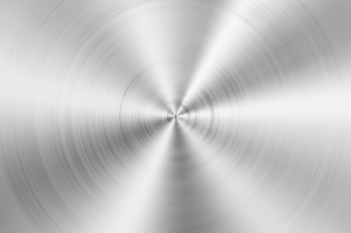 abstract silver color radial metal. gradient gray white texture background. illustration. industrial concept.