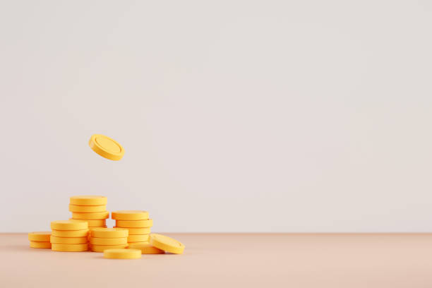 istock 3D rendering with stacking gold coin, Financial about saving concept, signifies financial abundance and successful investments. 2092938376