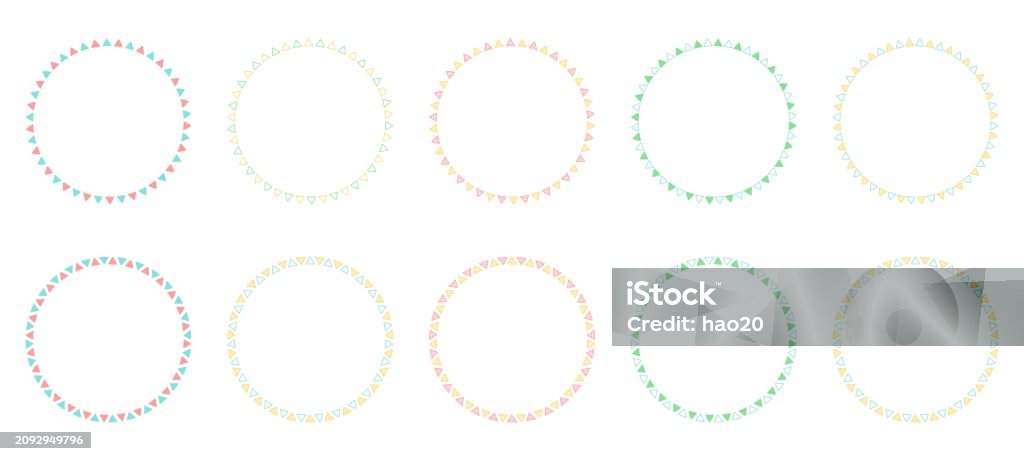 Circular Frameset With Handdrawn Triangular Pattern Triangular ...