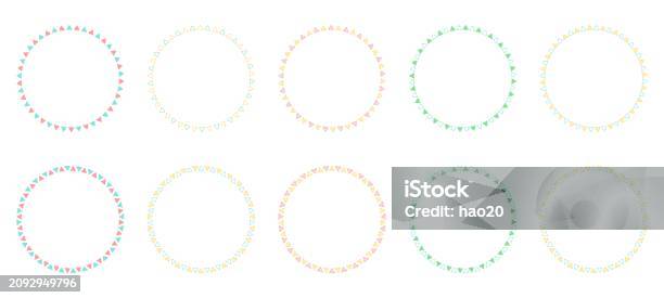Circular Frameset With Handdrawn Triangular Pattern Triangular ...