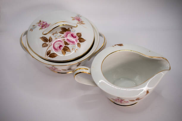 istock vintage crockery with floral decorations 2092963815