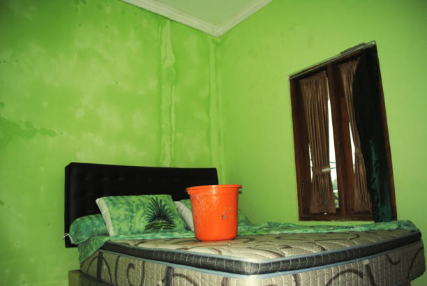 The condition of the bedroom is leaking water.
