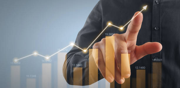 istock Businessman plan graph growth and increase of chart positive indicators 2093033871