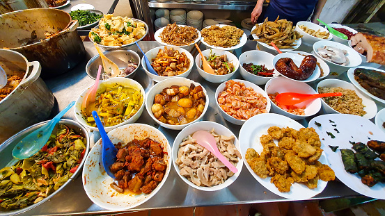 Vietnamese Dishes At A Eatery In Ha Noi City, Vietnam.