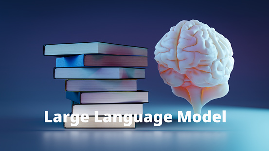Large Language Models Artificial Intelligence concepts. 3d rendering