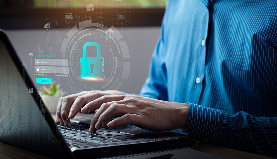Business people, enhance your cyber security with cutting-edge solutions. Protect data, prevent threats, and ensure network safety with our expert services, safeguard data, and ensure online safety