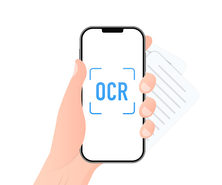Ocr Optical Character Recognition Document Scanner Smartphone Interface ...