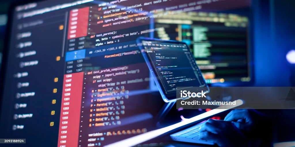 Working Atmosphere Of A Programmer At Home Oding Html And Programming ...