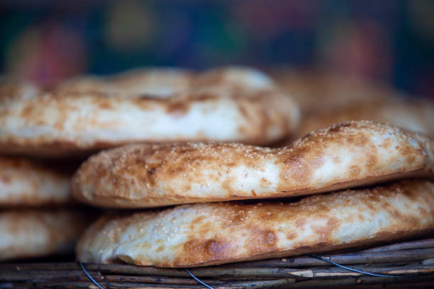 a uzbek bread in the shop