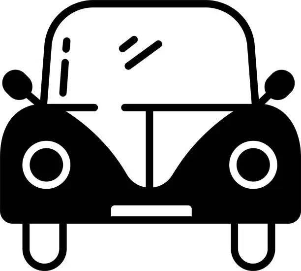 Vector illustration of Car glyph and line vector illustration