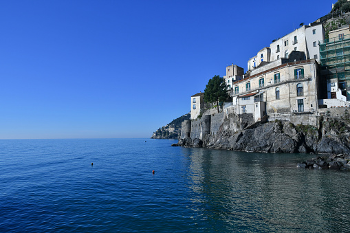 Panoramic view of the  coast in the province of Salerno.