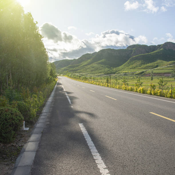 Sunset Highway stock photo