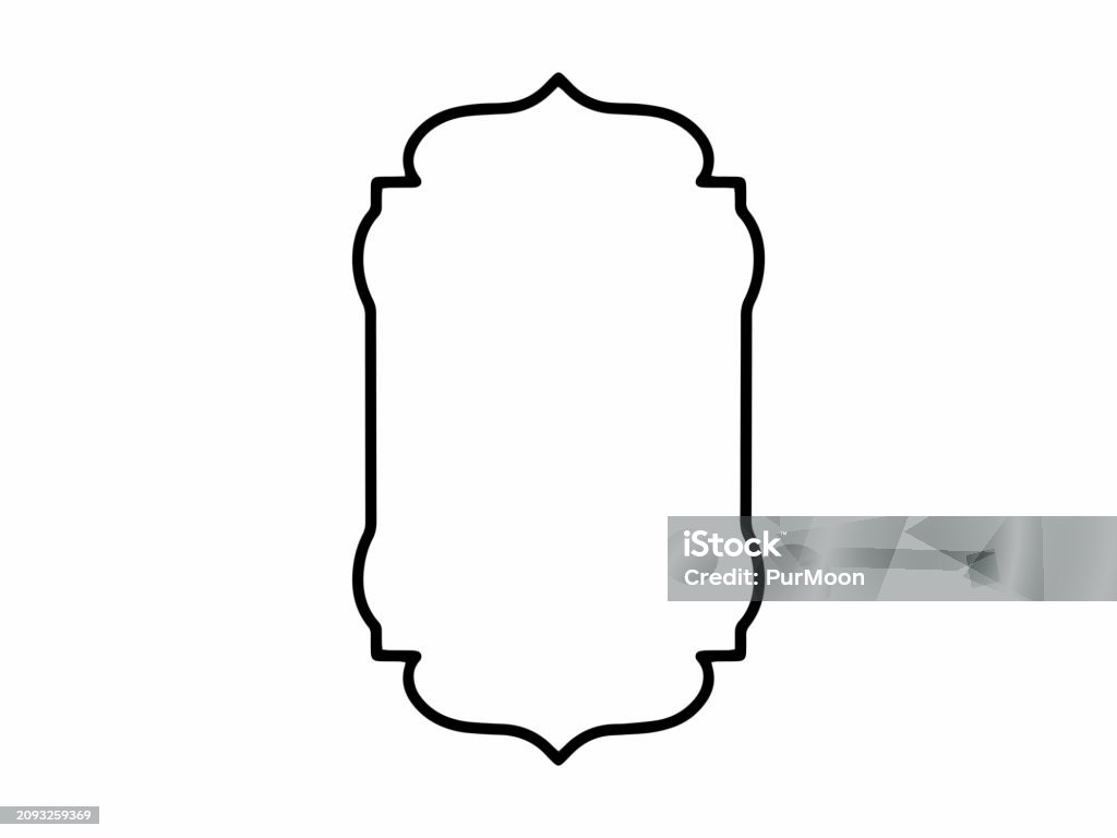 Islamic Line Frame Islamic Frame Line Art Background Hand Drawn Islamic Frame Background ...